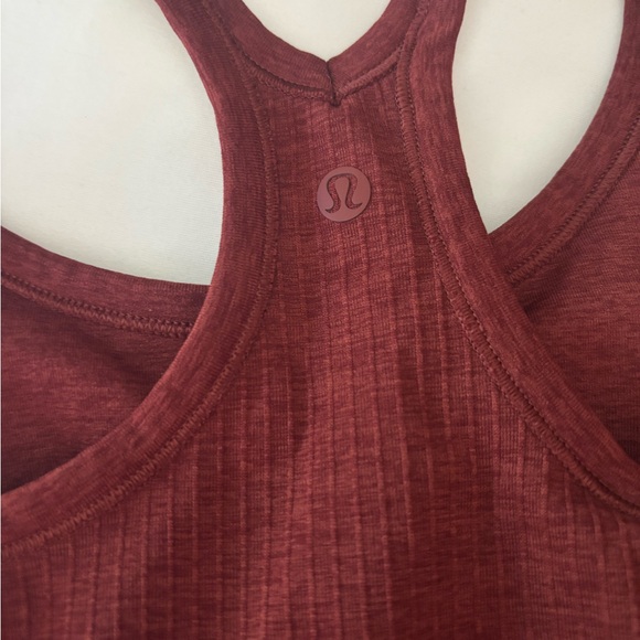 lululemon athletica Ribbed Racerback Tank - Burgundy - Picture 4 of 5